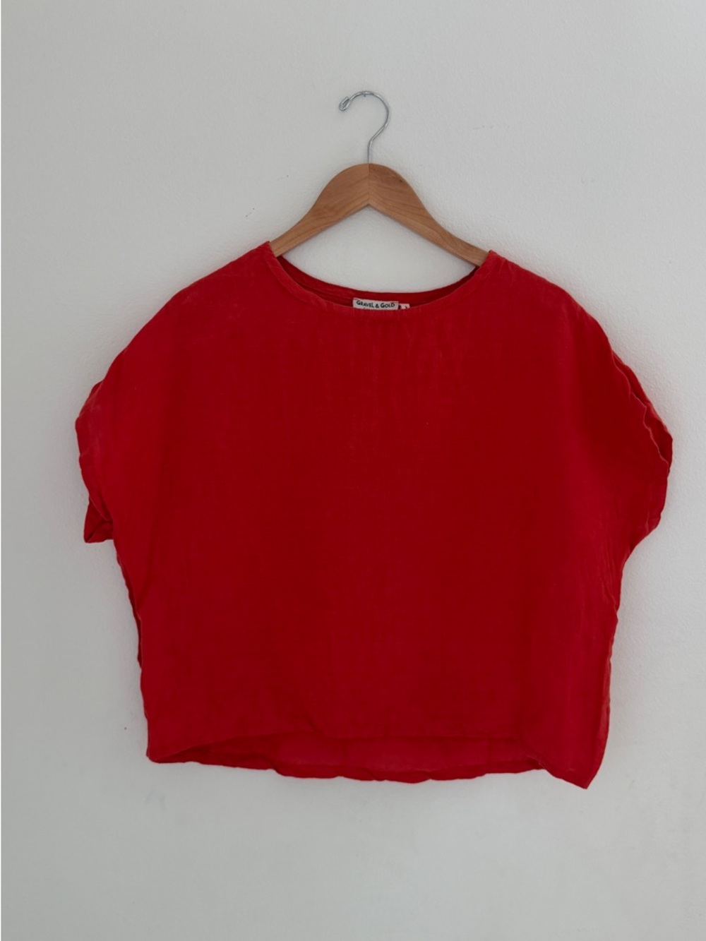 Gravel & Gold Linen Top